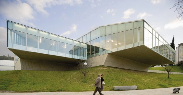 Swimming Pools For Vigo University / Francisco Mangado - Swimming Pool, Stairs, Facade, Handrail