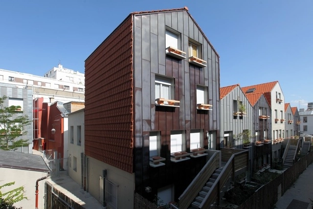 Eden Bio / Edouard François - Social Housing, Facade, Handrail