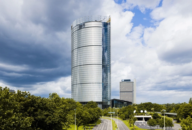 Flashback: Post Tower / Murphy Jahn - Office Buildings, Facade, Cityscape