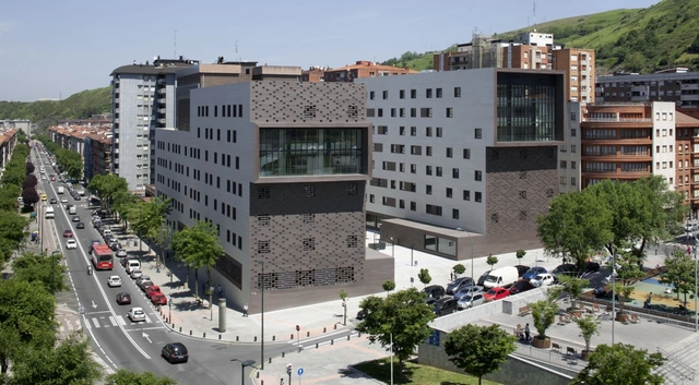 BBK Sarriko Centre / ACXT - Social Housing, Facade, Cityscape