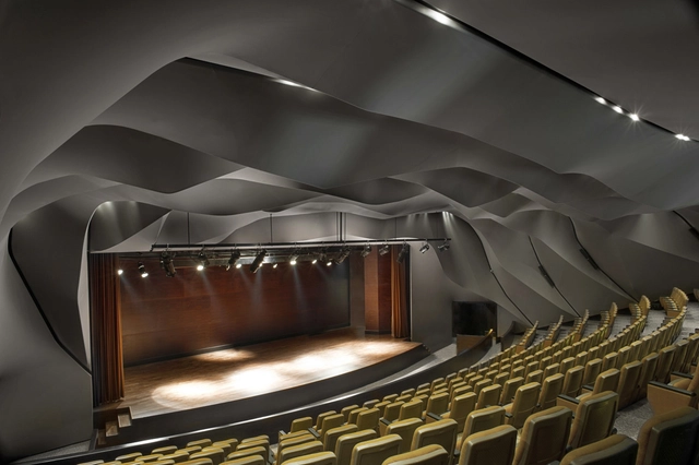 Masrah Al Qasba Theater / Magma Architecture - Auditorium, Stairs, Chair