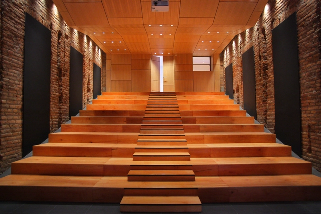 Rehabilitación Auditorio Facultad de Arquitectura y Urbanismo, Universidad de Chile / Rodrigo Aguilar - Remodelaciones, Puerta, Iluminación