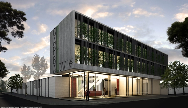 Mención Concurso Capba IV /  Gatti + Bolotner + Fagliano +  Rotstein - Edificios Institucionales, Fachada