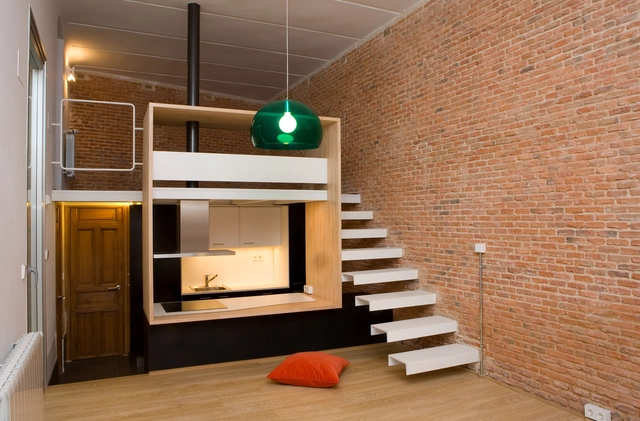 Loft Andrés Borrego / Beriot, Bernardini Arquitectos - Loft, Puerta, Escaleras, Fachada, Barandas