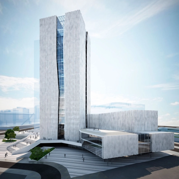 Propuesta Concurso DISA / Estudio Natto - Edificio De Oficinas, Fachada, Urbano