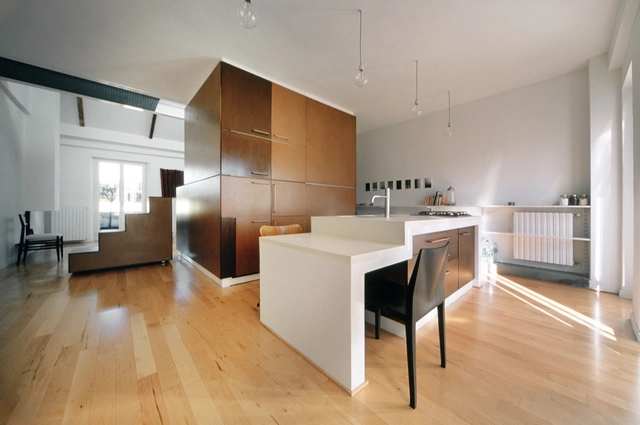 Departamento CUBO / Studioata - Apartamentos, Cocina, Fijación Vigas, Fachada, Encimera, Mesas, Sillas