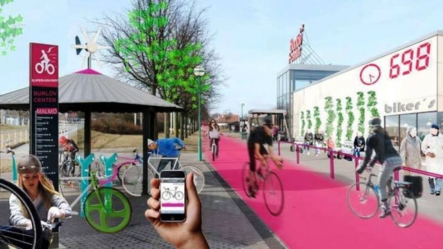Estrada para bicicletas com 30 km de extensão foi construída na Suécia - Imagem de Destaque