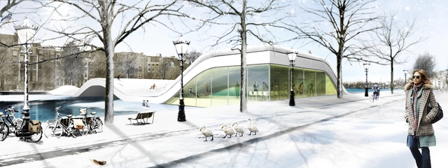 “Amstel River-Yard Project”: Un parque urbano sobre un puente en Ámsterdam - Imagen Principal