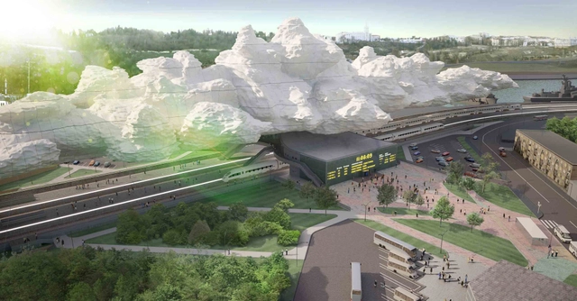 'Under the Cloud' Railway Station Proposal / Arthur Kupreychuk - Garden