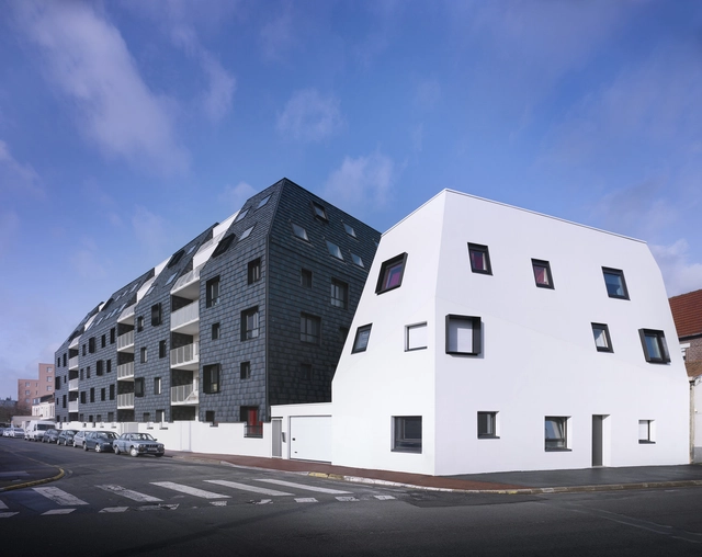 Rue des Rogations / CAAU - Apartments, Facade