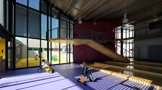 Jardín Infantil Katarina Frankopan / Randić & Turato - Kindergarten, Escaleras, Fachada, Barandas, Sillas