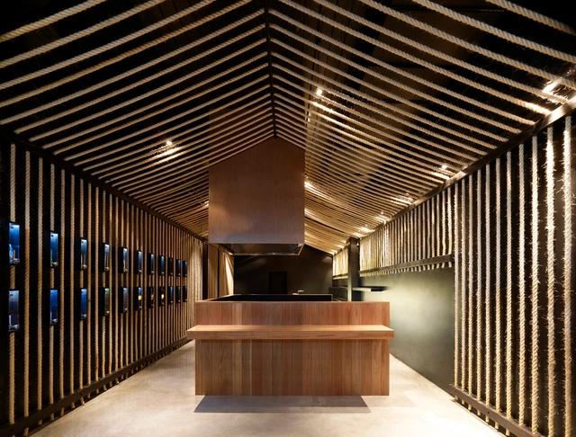 Maedaya Grill & Sake / EAT Architects - Restaurant, Fijación Vigas, Fachada