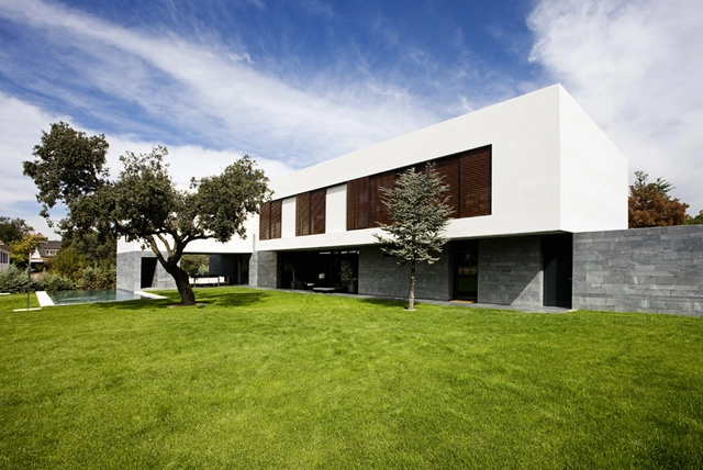 Casa MF / estudio mañas + guerrero-luxán-de miguel - Casas, Jardín, Fachada