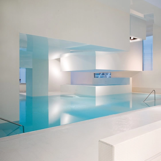 Les Bains Des Docks / Jean Nouvel - Piscina, Fachada, Escaleras, Mesas