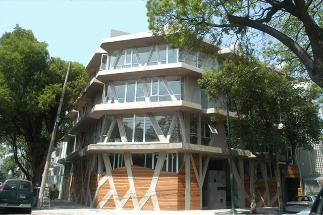 Edificio en Nicolás San Juan / Taller 13 Arquitectos - Apartamentos, Fachada, Balcón