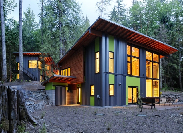 Casa en North Bend / Johnston Architects - Casas, Puerta, Fachada, Bosque