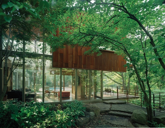 Casa Arkansas / Marlon Blackwell Architect - Ampliación, Jardín, Fachada, Bosque