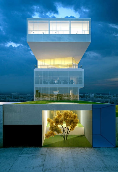 Nueva Sede para Stelmat / Aboutblank - Edificios Institucionales, Fachada, Puerta, Iluminación