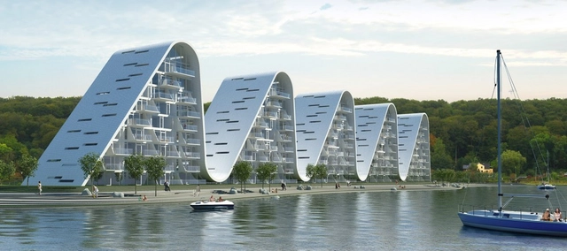 Edificio La Ola / Henning Larsen Architects - Apartamentos, Fachada, Urbano