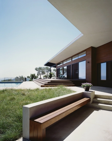 Ridge House / Cary Bernstein Architect - Casas, Patio interior, Fachada
