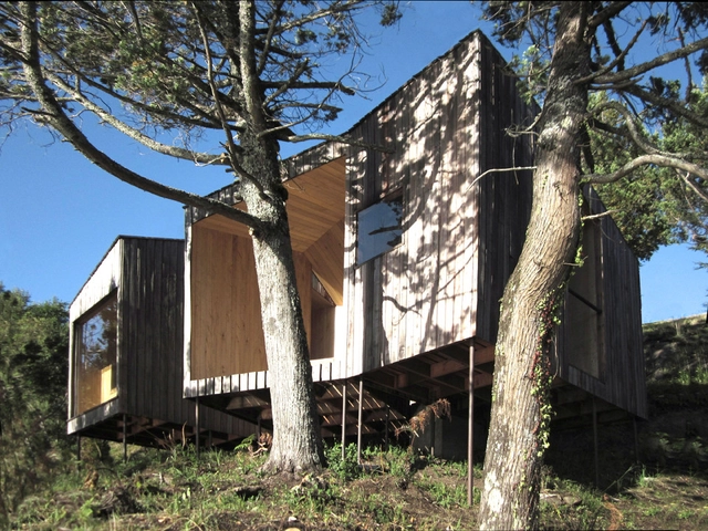 Sauna en Lago Ranco / Panorama Arquitectos - Sauna, Fachada, Bosque