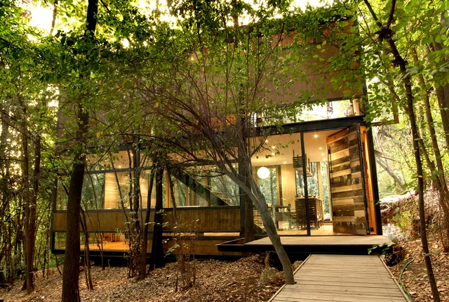 Casa Apolo 11 / Parra+Edwards Arquitectos - Casas, Puerta, Fachada, Escaleras, Bosque