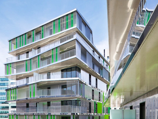62 Departamentos en Villiot-Rappée / HAMONIC + MASSON - Apartamentos, Fachada, Barandas