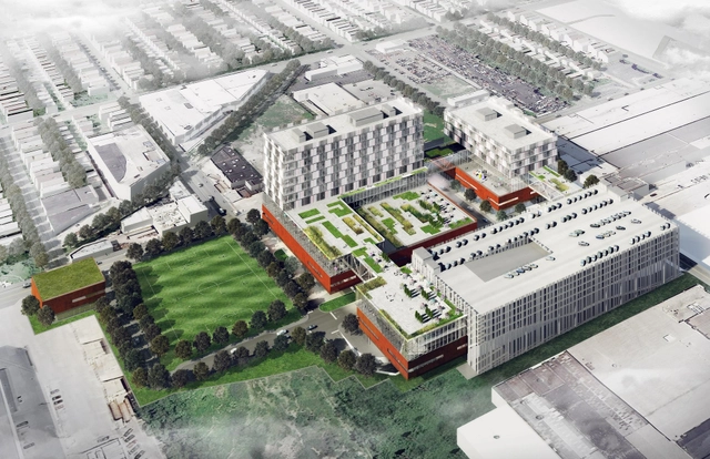 Focal Point Community Campus Proposal / HDR Architecture - Facade, Cityscape