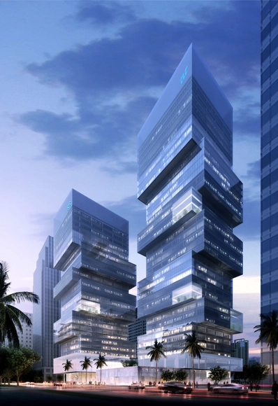 Propuesta de Dos Torres en Shenzhen / Saravia + Associados - Fachada, Urbano