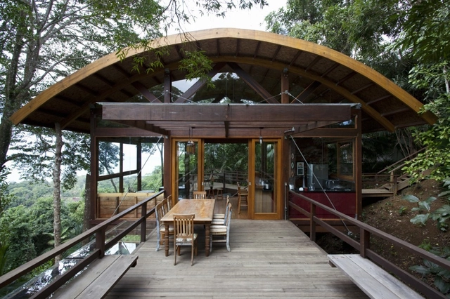 Casa en Praia do Felix / Vidal & Sant’Anna - Casas, Terraza, Fijación Vigas, Bosque