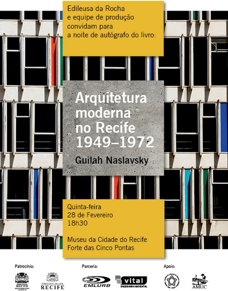 Lançamento do livro: Arquitetura Moderna no Recife : 1949-1972 - Imagem de Destaque
