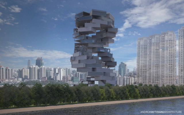 'Back2rots' Research Center Competition Entry / Andrea Vattovani Architecture - Facade, Cityscape