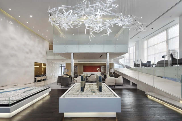 Yuguandi - Sales Pavilion & Gallery   / BLVD International - Interior Design, Kitchen, Lighting, Chair, Table