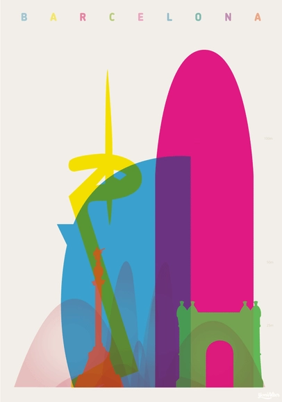 Arte y Arquitectura: Coloridos Carteles muestran la "Silueta de Cada Ciudad" - Imagen Principal