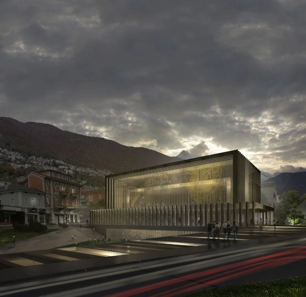 Cinema Hall of Locarno Film Festival Proposal / Mauro Turin Architectes - Facade