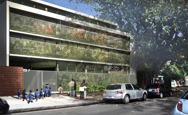 Menção no Concurso "Hacia una Nueva Arquitectura Escolar" / Giordano + Eusebio + Fernández de Lema + Sánchez - Escolas