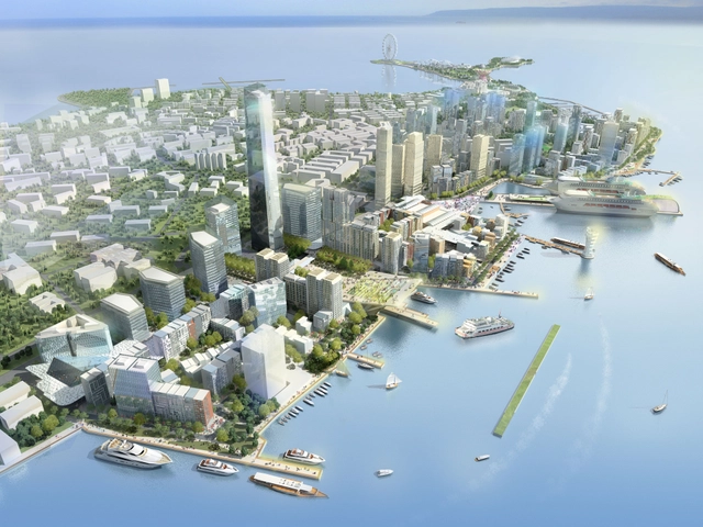 Qingdao Harborfront Redevelopment Proposal / EE&K a Perkins Eastman Company - Public Space, Cityscape, Coast