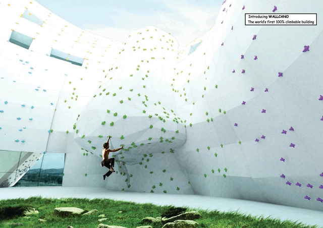 'Wallcano': Collider Activity Center Competition Entry / Zohar Architects - Fitness Club, Facade