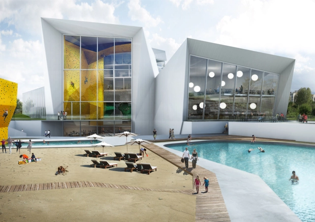 Collider Activity Center Competition Entry / STRATO - Recreation & Training, Facade