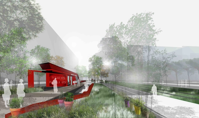 Re-Think Athens Competition Entry / Nikiforidis-Cuomo Architects - Urban Design , Garden, Fence