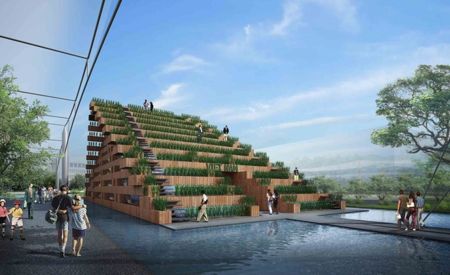 Vietnam’s Pavilion at Expo 2015 Competition Entry / H&P Architects - Pavilion, Facade