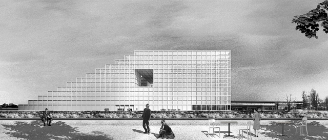 New Central Library of Berlin Winning Proposal  / FAR frohn&rojas - Library, Facade
