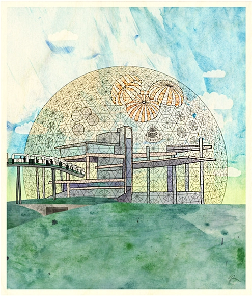 Arte y Arquitectura: El trabajo de Cole Gerst "Buckminster Fuller. Poet of Geometry"  - Imagen Principal