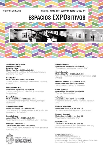SEMINARIO | Espacios Expositivos . Escuela de Arquitectura UC - Imagen Principal