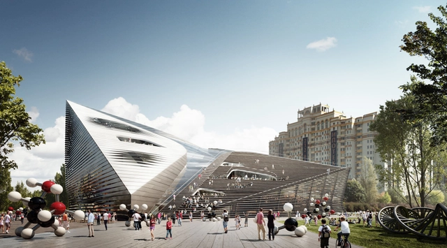 Moscow Polytechnic Museum and Educational Center Competition Entry / 3XN - Educational Architecture, Facade