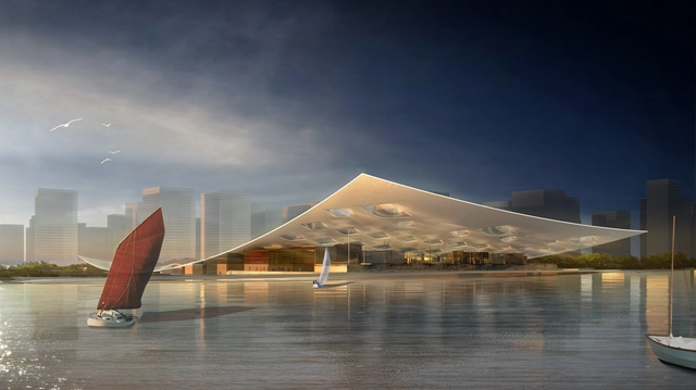 National Maritime Museum Competition Entry / Holm Architecture Office (HAO) + AI - Museum, Facade