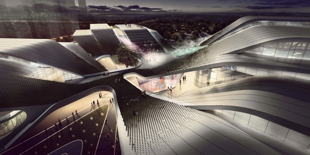 Beijiao Sports Center / Decode Urbanism Office - Stadiums, Facade, Cityscape