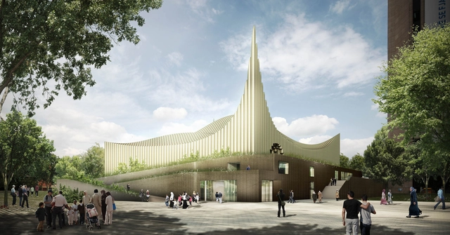 Central Mosque of Pristina Competition Entry / Taller 301 + Land+Civilization Compositions - Mosque, Facade
