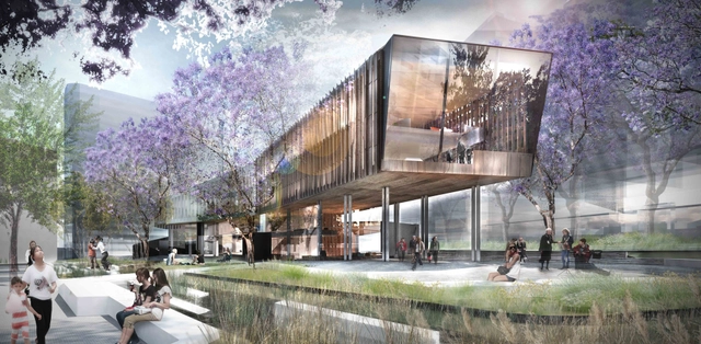 Green Square Library Competition Entry / ASPECT Studios - Library, Facade