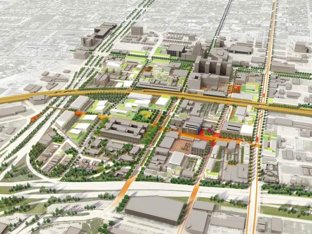 TechTown District Plan / Sasaki Associates - Urban Planning 